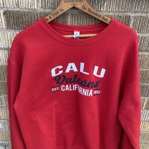 Cal U Vulcans‎ Men's Medium Red Sweatshirt Jerzees California University of PA